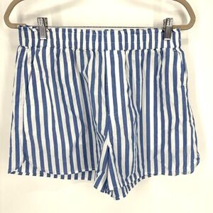Madewell Boxer Pull-on Shorts Medium Blue Mixed Stripe
